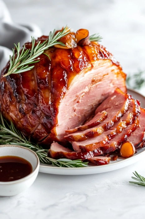 Brush the ham with a little more