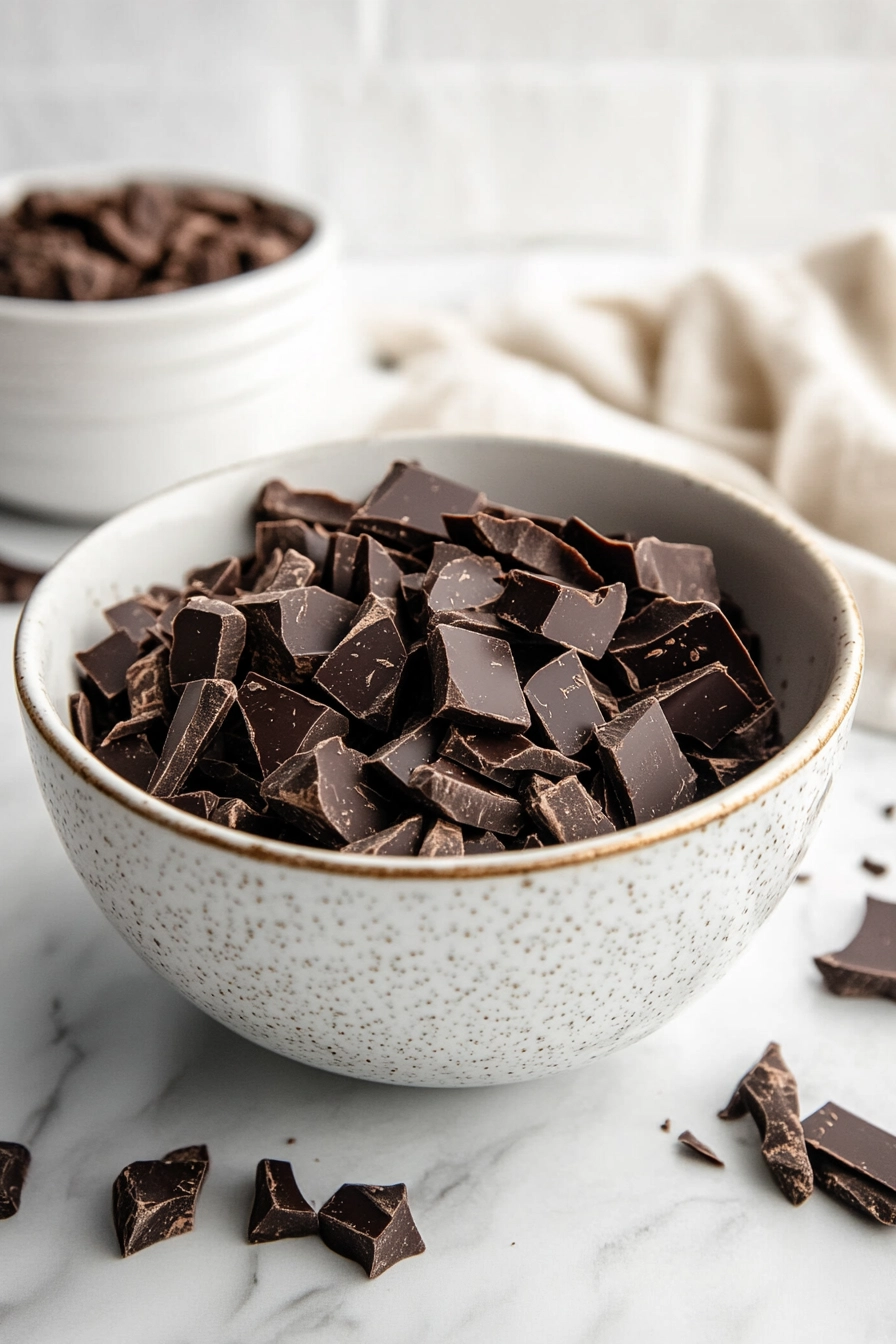 Chop the dark chocolate