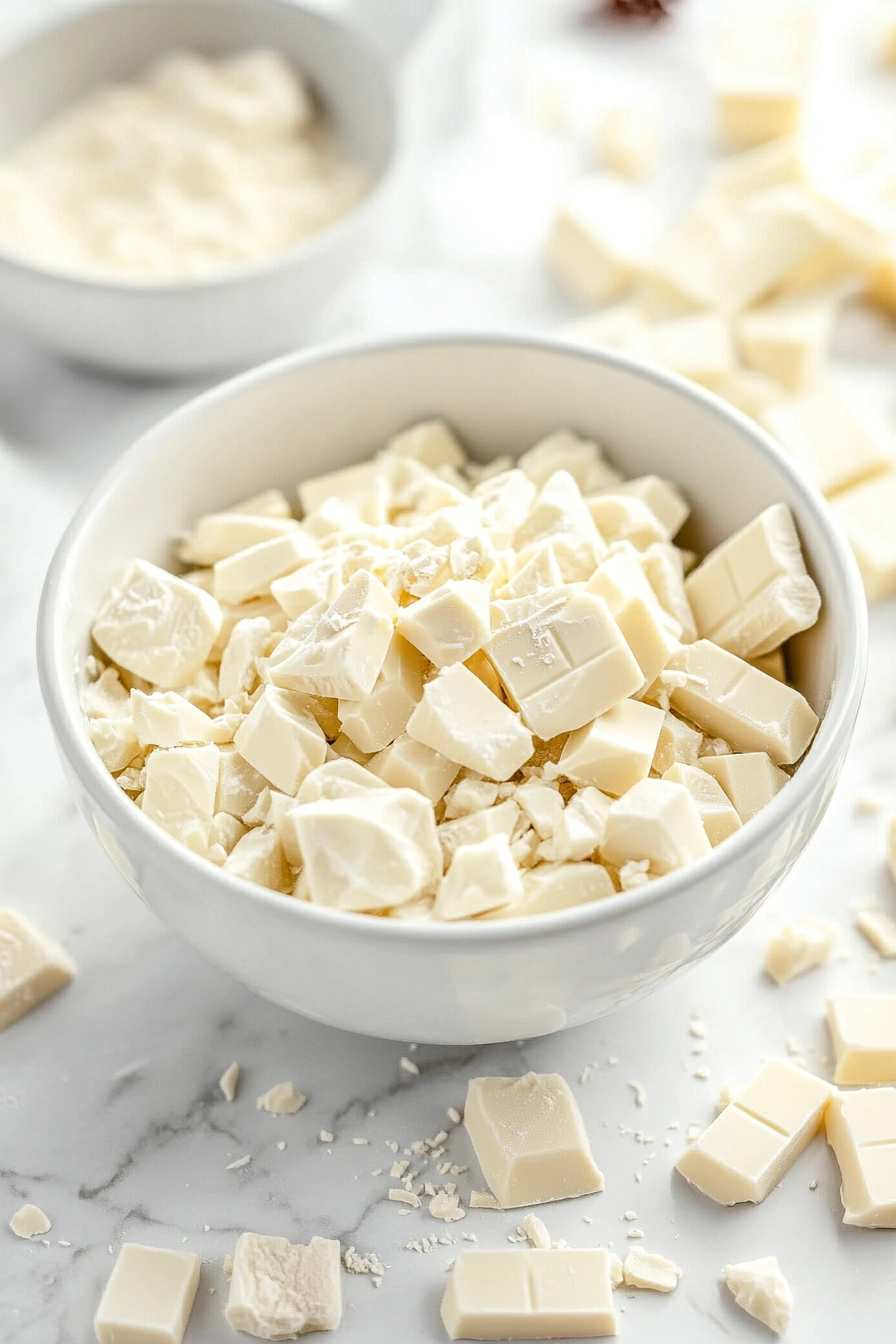 Chop the white chocolate