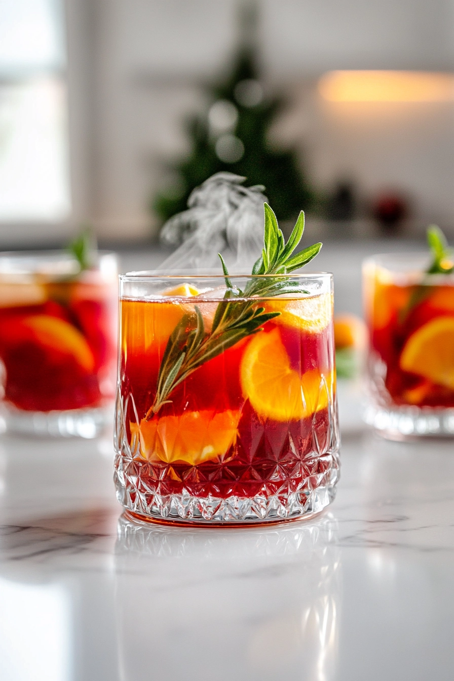 Garnish each glass with fresh mint