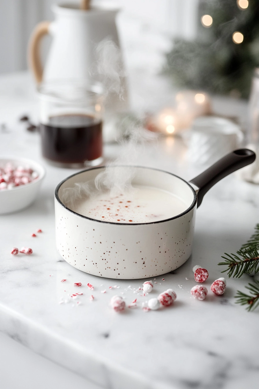 Heat the milk in a small saucepan