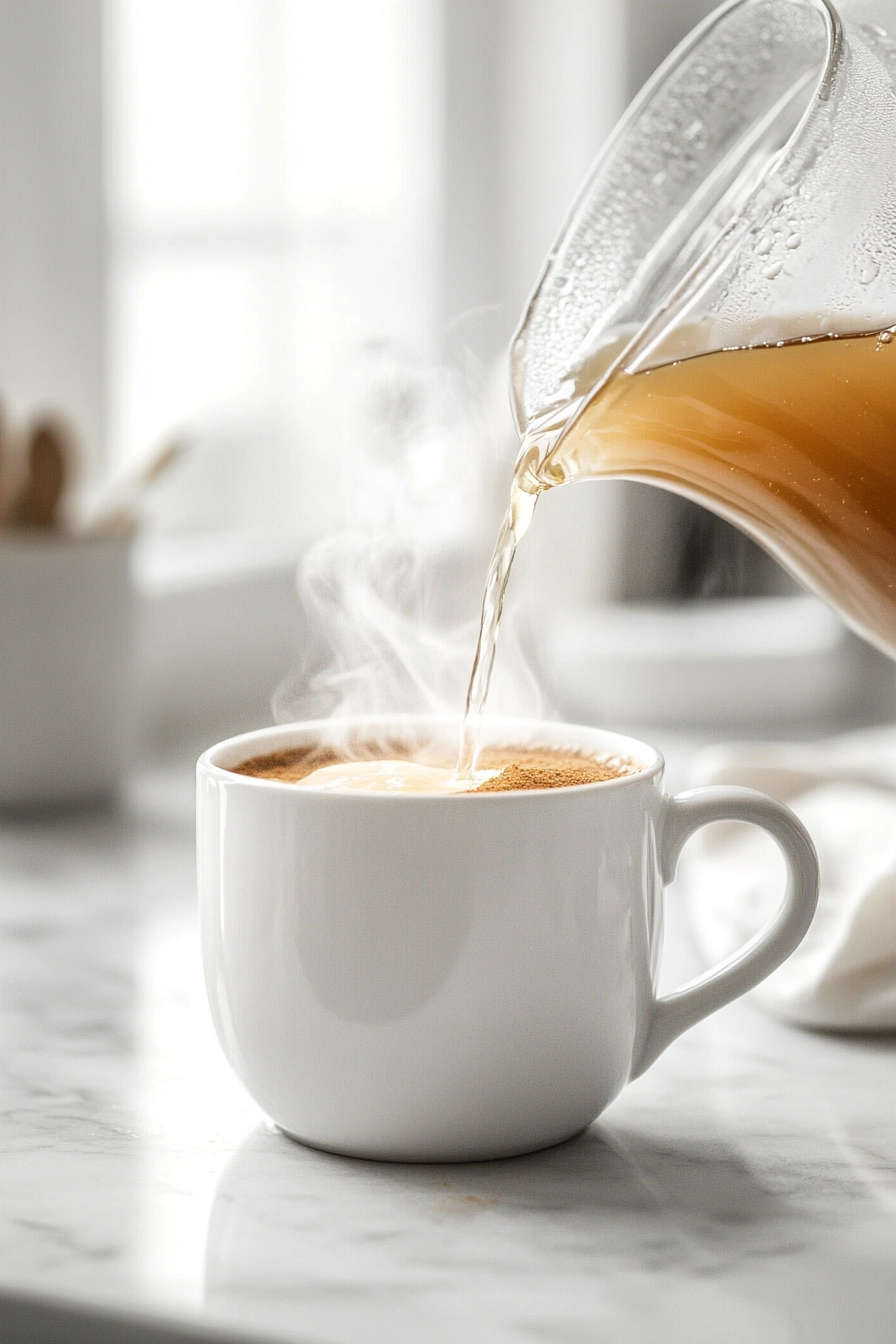 Pour in water or apple cider