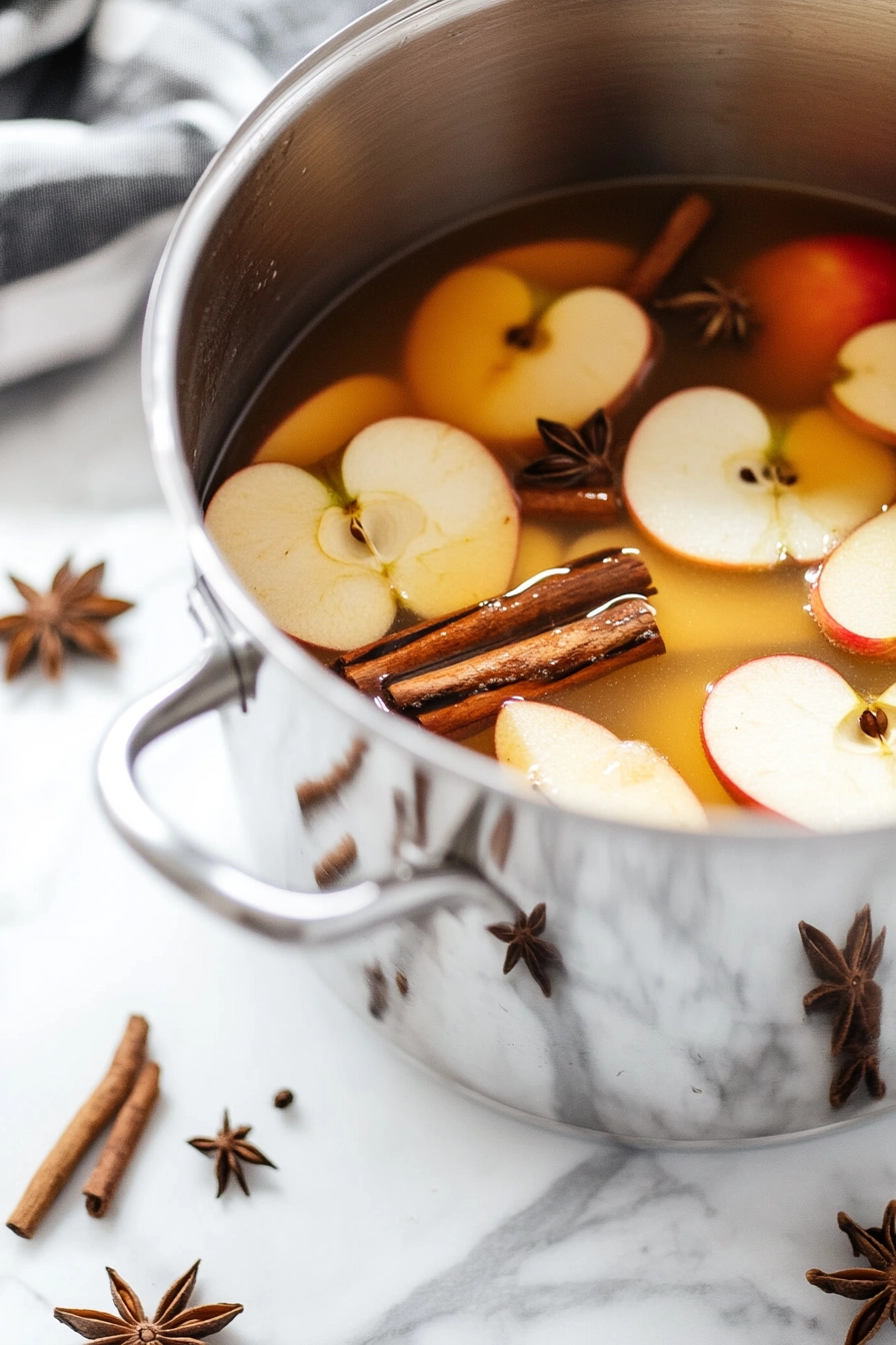 Pour the apple cider into a large stockpot
