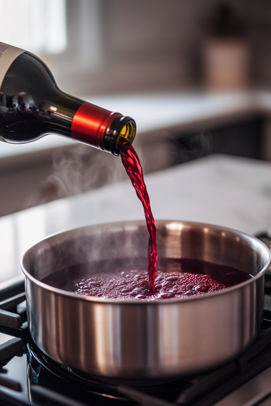 Pour the entire bottle of red wine