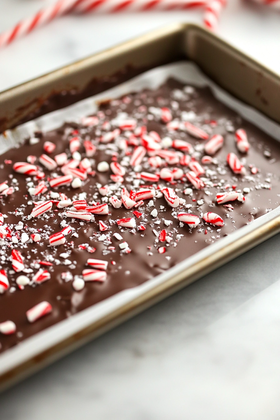 Sprinkle a generous layer of crushed peppermint