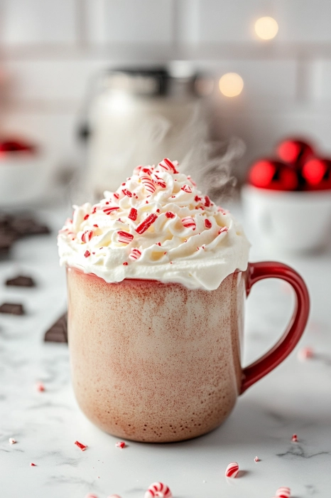 Sprinkle crushed peppermint candie