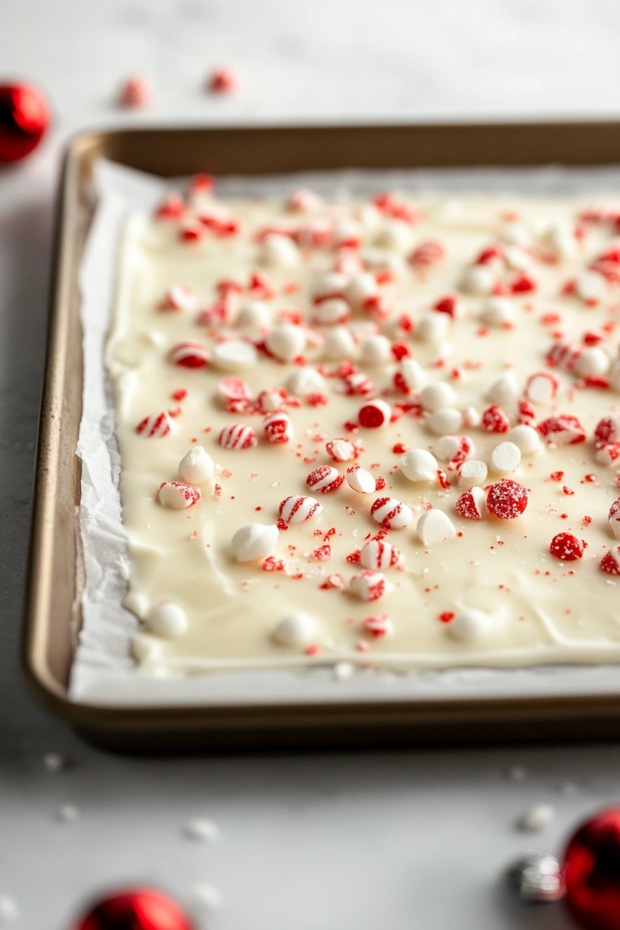Sprinkle more crushed peppermint
