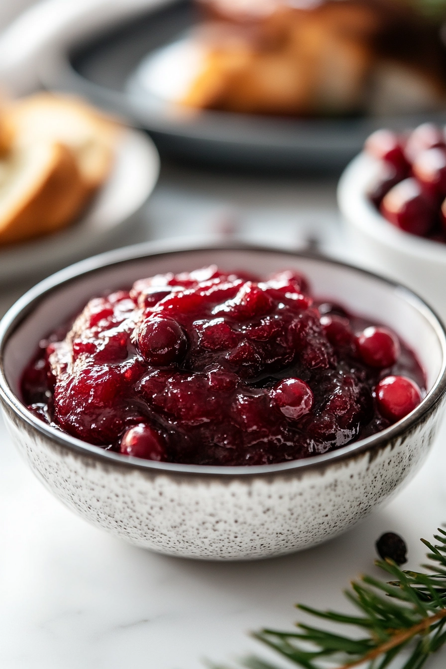 Transfer the cranberry sauce to a serving bowl