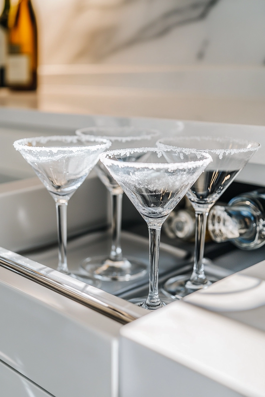 chilling your martini glasses