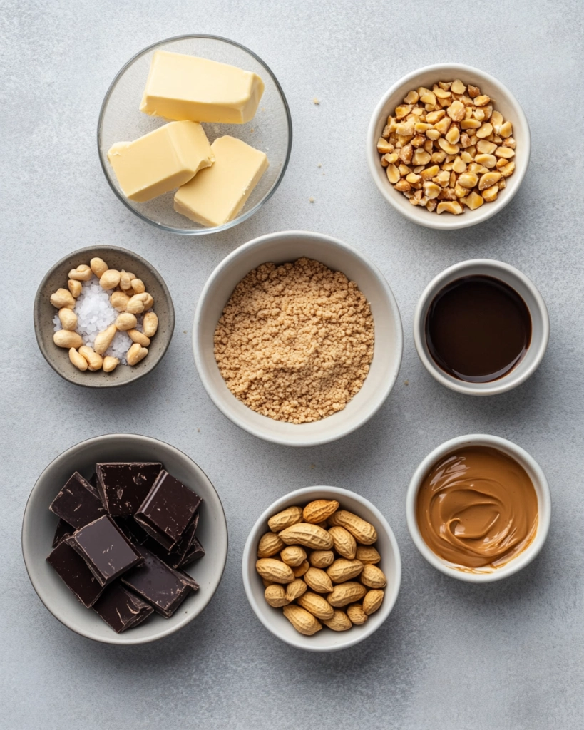 Chocolate Peanut Butter Tart Recipe ingredients
