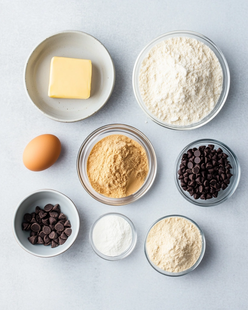 Peanut Butter Chocolate Chip Cookies Recipe ingredients