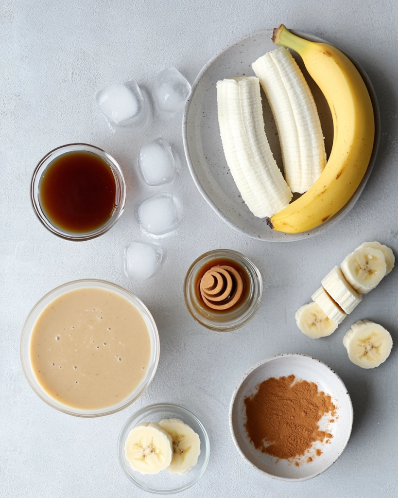 Peanut Butter Smoothies Recipe ingredients