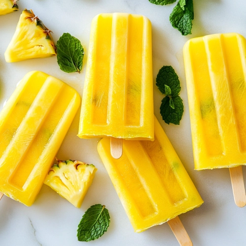 Pineapple Mint Popsicles Recipe