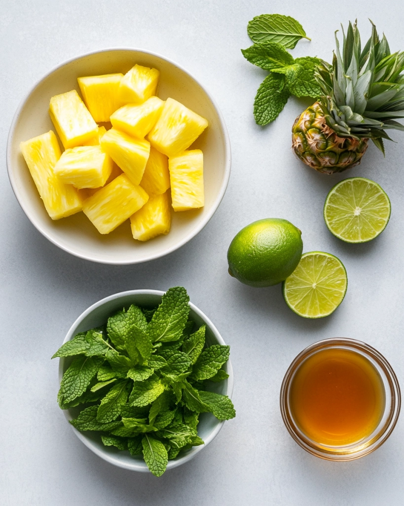 Pineapple Mint Popsicles Recipe Ingredients