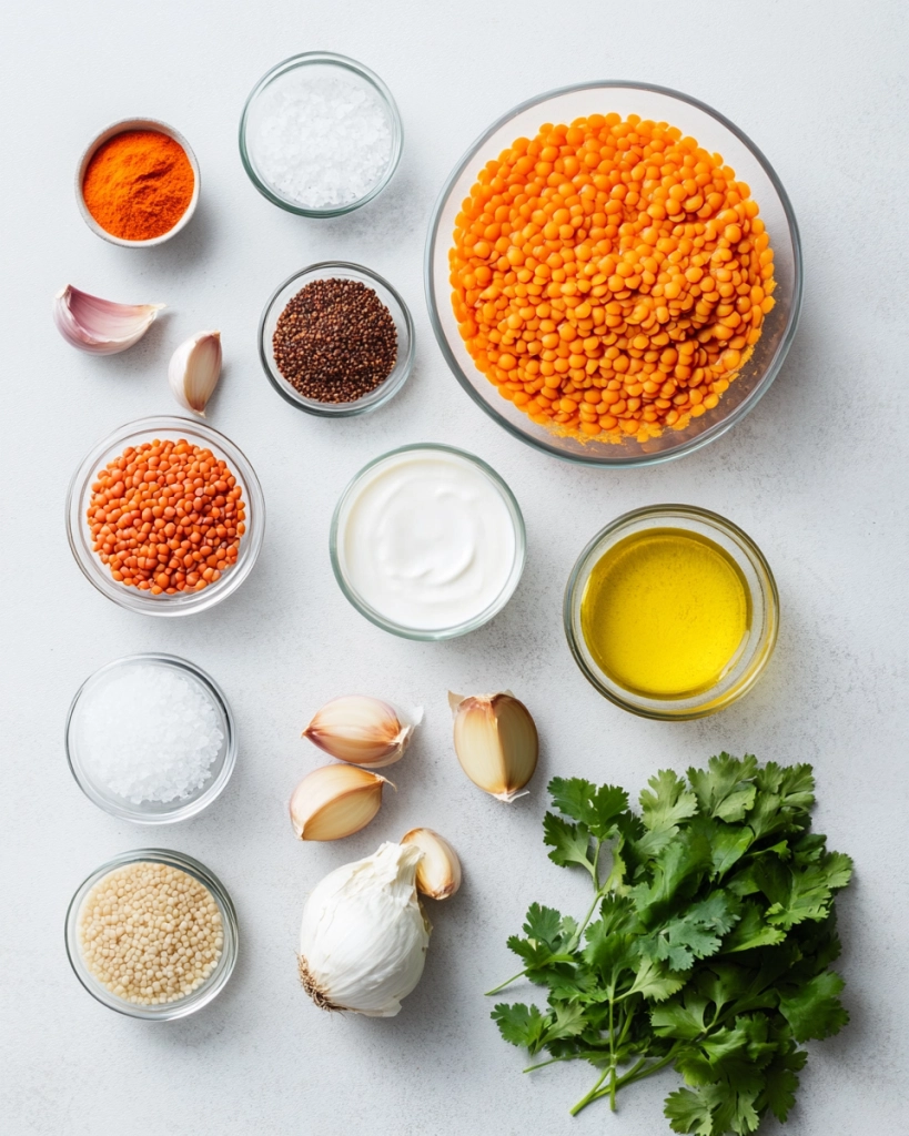 Red Lentil Curry Recipe ingredients