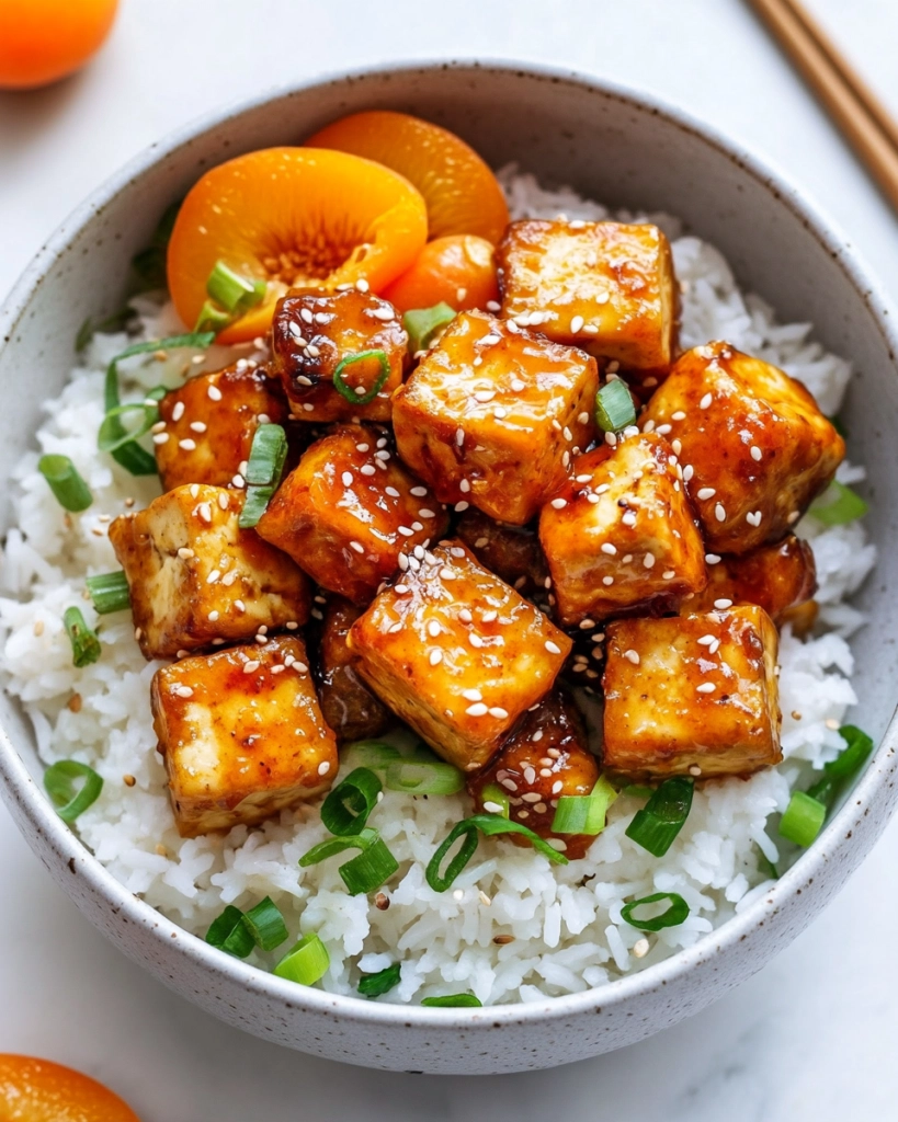 Sesame Apricot Tofu Bowl