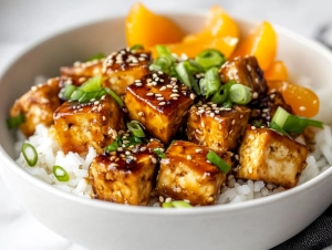 Sesame Apricot Tofu Bowl Recipe