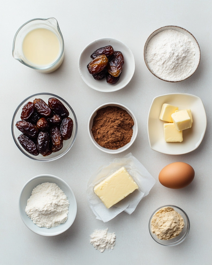 Sticky Toffee Pudding Recipe ingredients