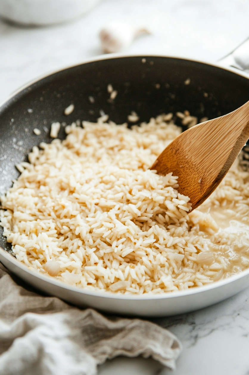 Stir in Arborio rice
