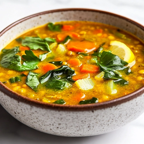 Turmeric Lentil Vegetable Soup Recipe