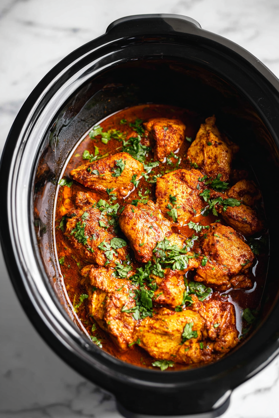 Serve Crockpot Cajun Butter Chicken
