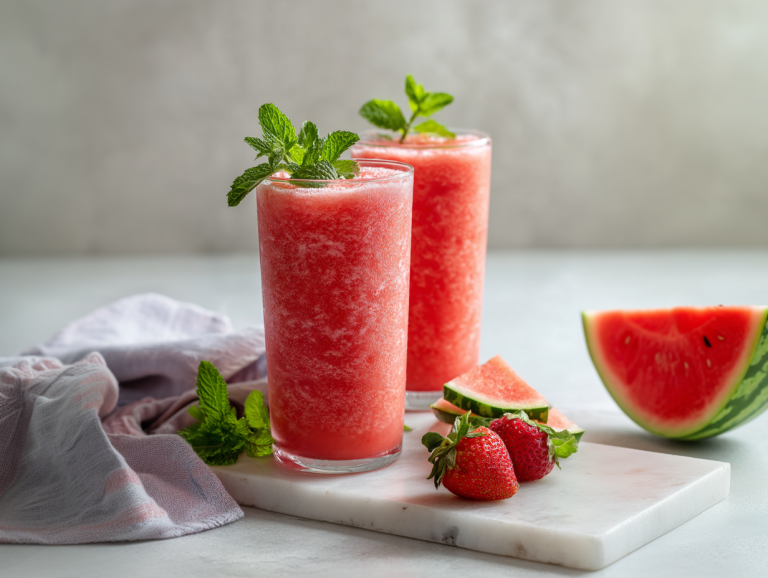 Watermelon Strawberry Smoothie Recipe