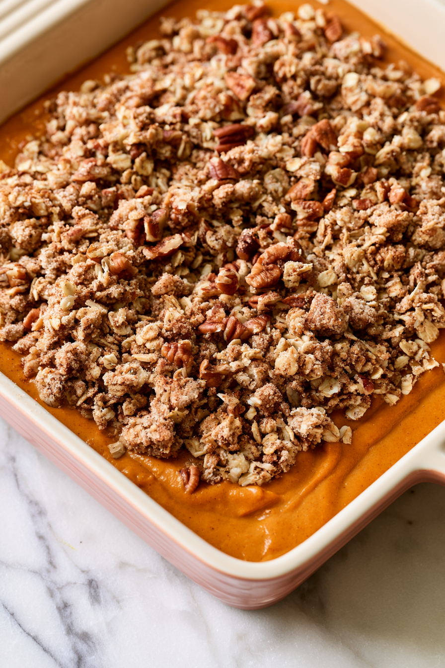 Pumpkin Pie Crisp with Cinnamon Streusel Recipe