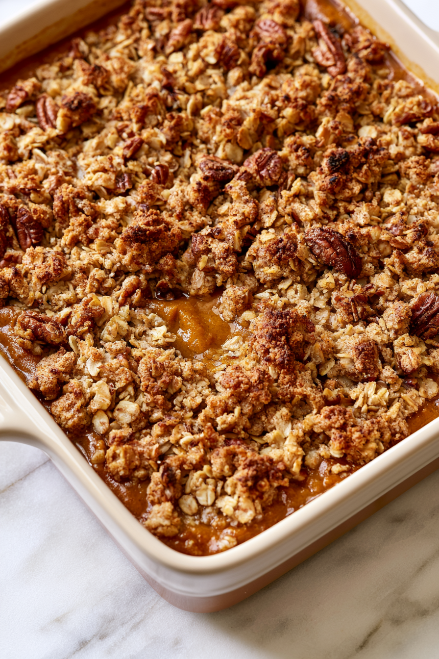 Pumpkin Pie Crisp with Cinnamon Streusel Recipe