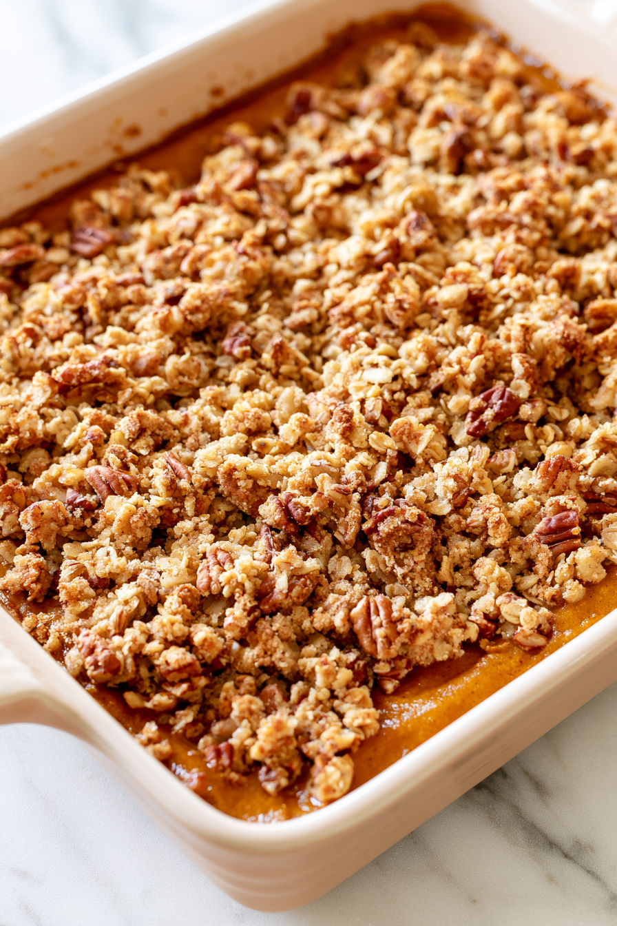 Pumpkin Pie Crisp with Cinnamon Streusel Recipe