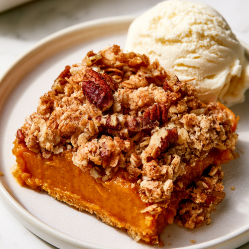 Pumpkin Pie Crisp with Cinnamon Streusel Recipe