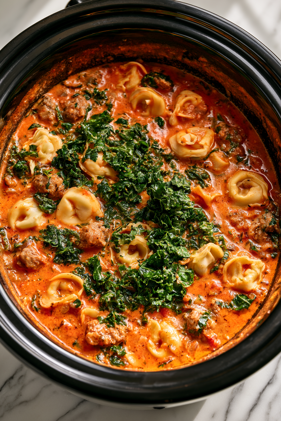 Slow Cooker Tortellini Soup Recipe