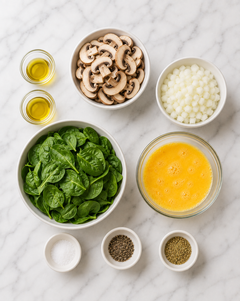Spinach Mushroom Omelette Recipe