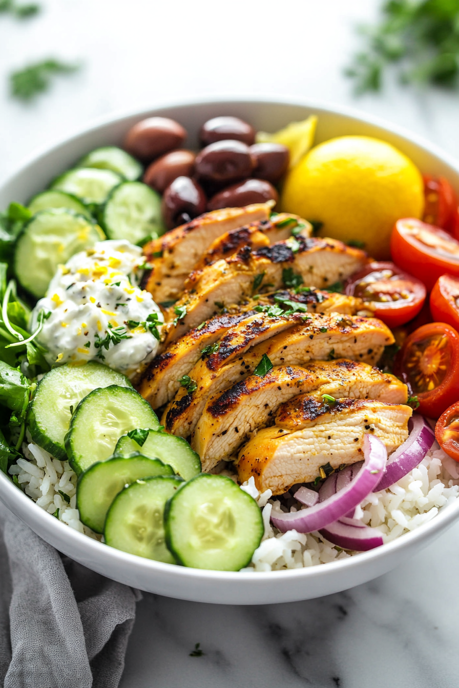 Easy Greek Chicken Bowls Recipe