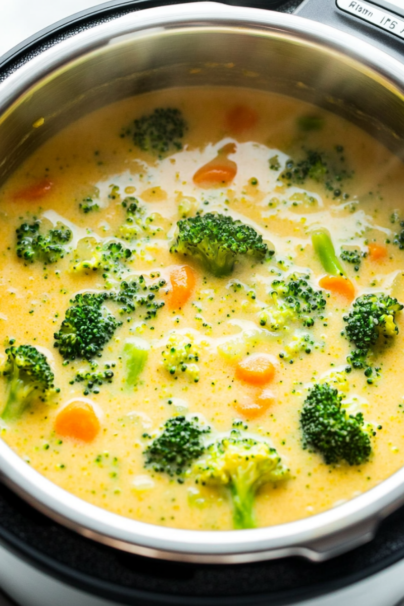 Instant Pot Broccoli Cheddar Soup Recipe
