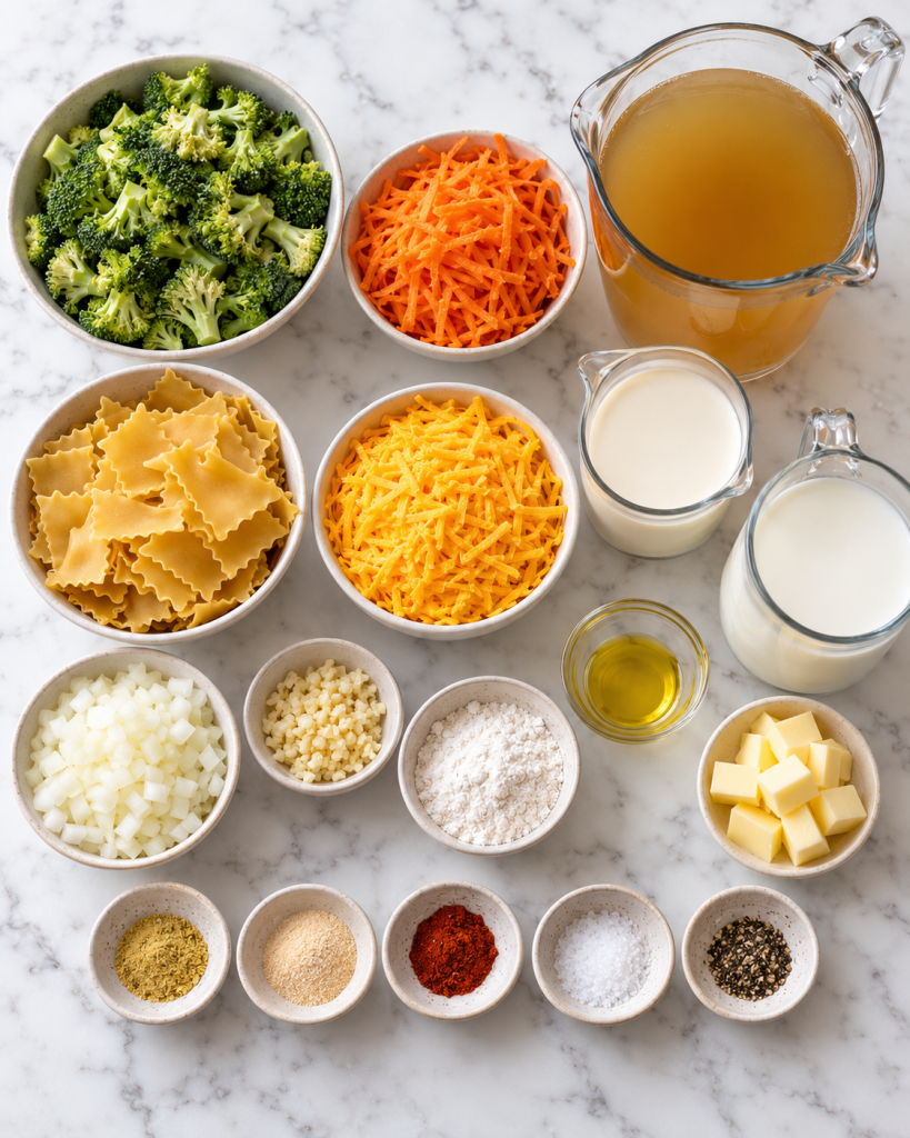 Broccoli Cheddar Lasagna Soup Recipe