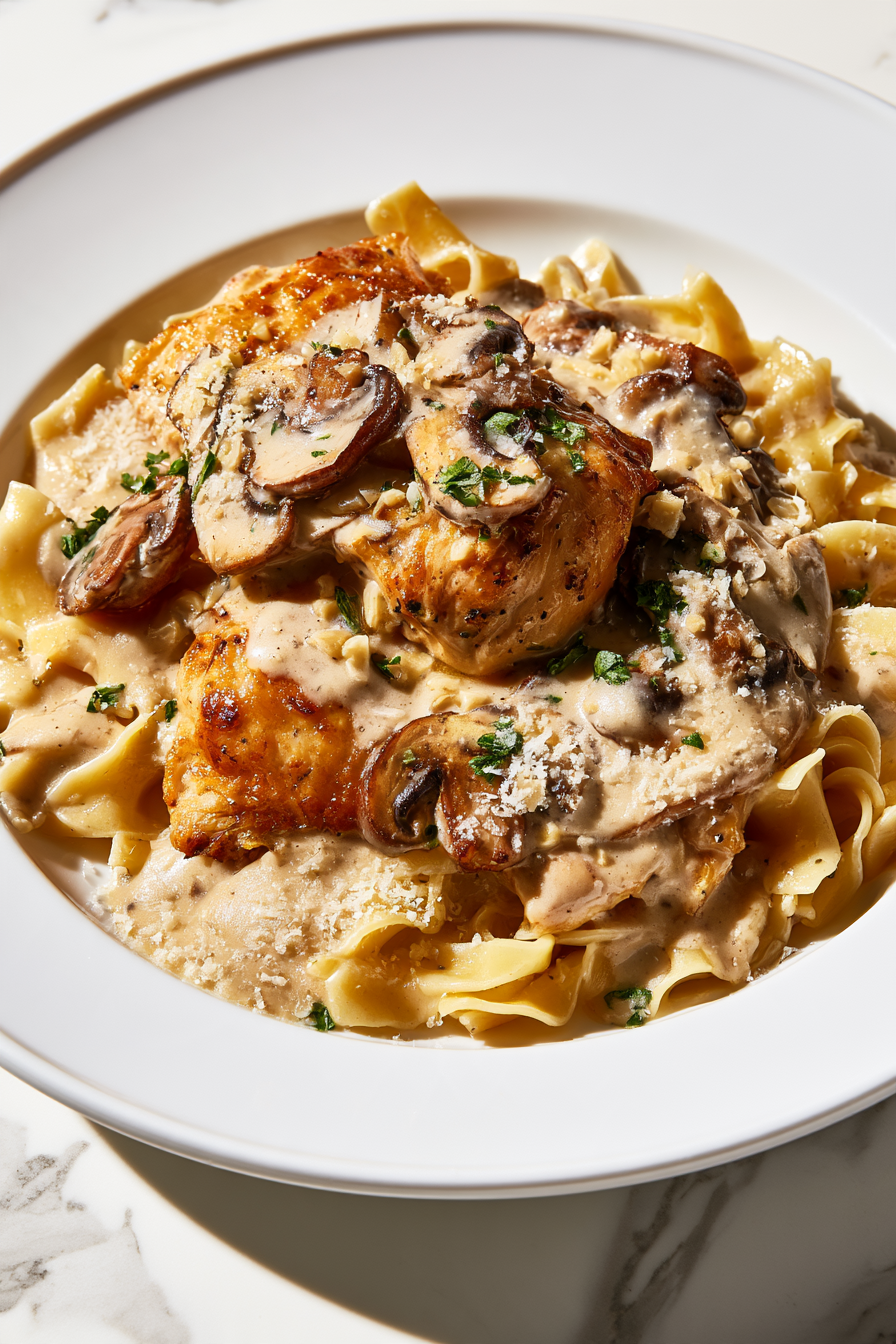 Chicken with Buttered Noodles Recipe