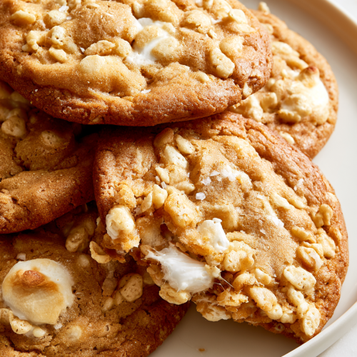 Marshmallow Crispy Cookies Recipe
