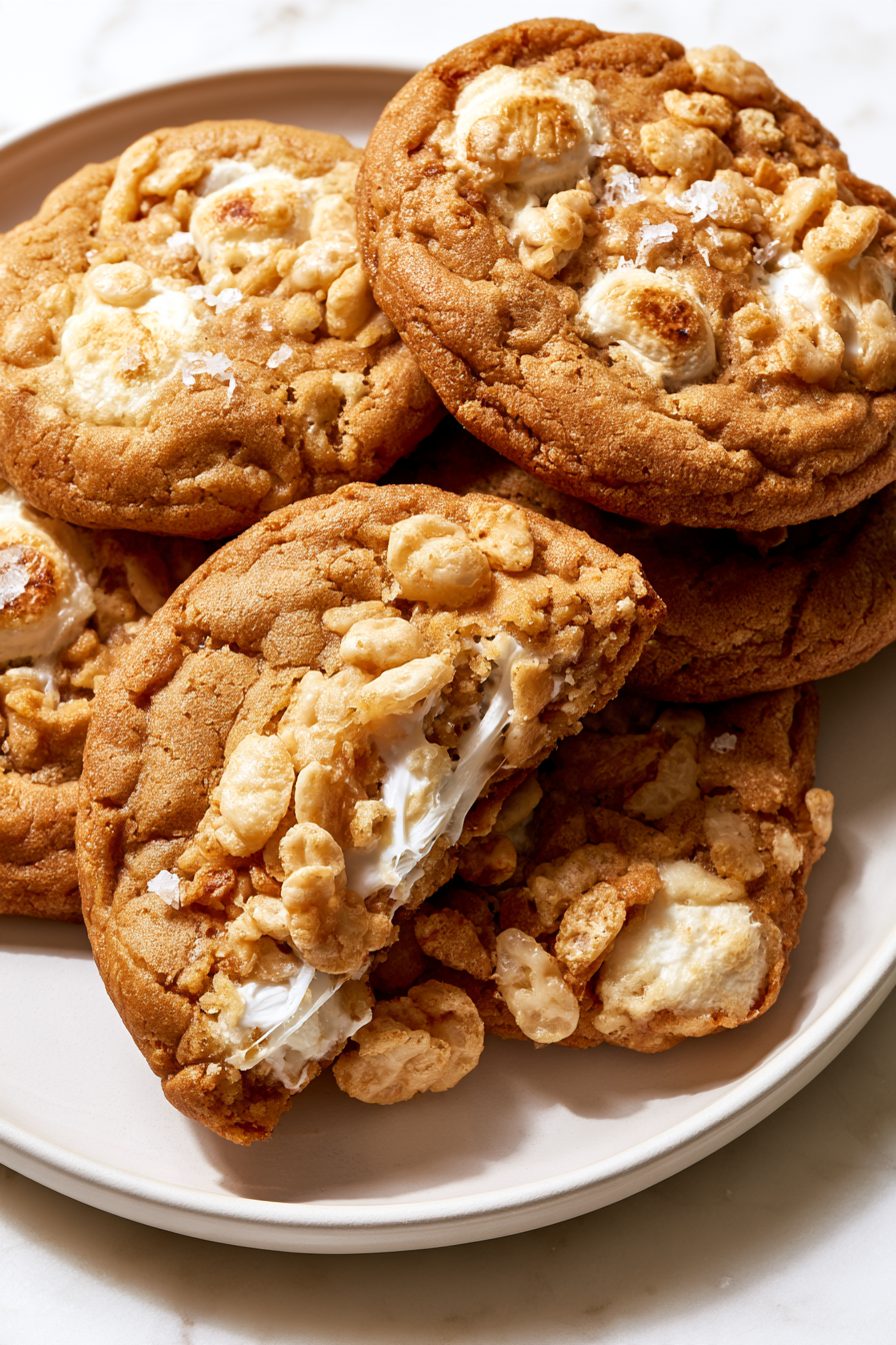 Marshmallow Crispy Cookies Recipe
