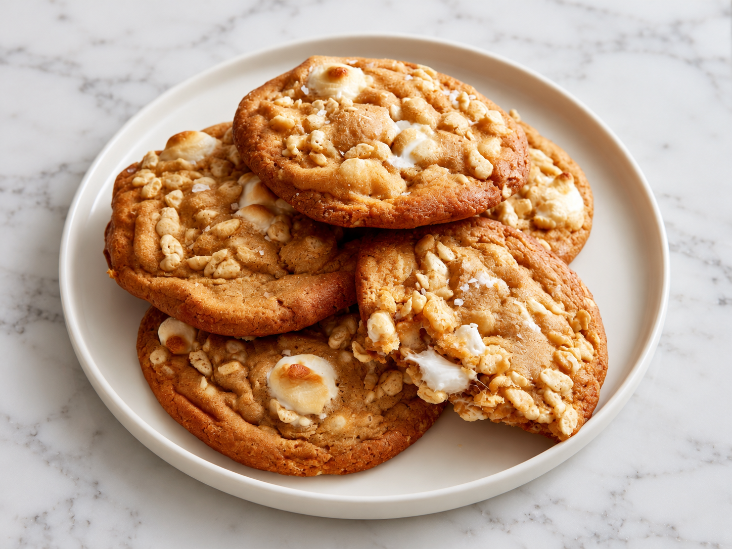 Marshmallow Crispy Cookies Recipe